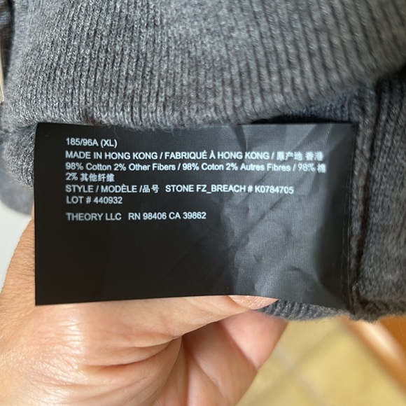 Theory grey zipper cardigan - Picture 7 of 7